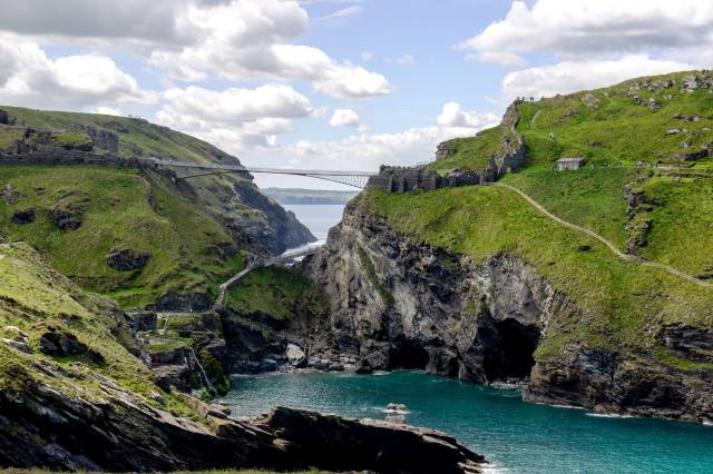 Tintagel Castle Bridge, Cornwall, England, United Kingdom